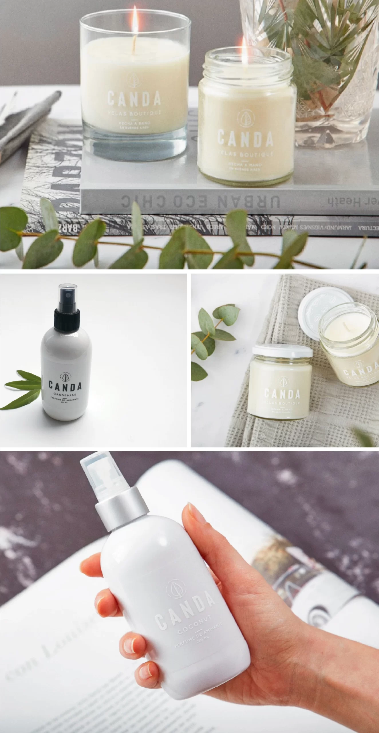 Etiqueta para atomizador y etiquetas para frascos de Canda