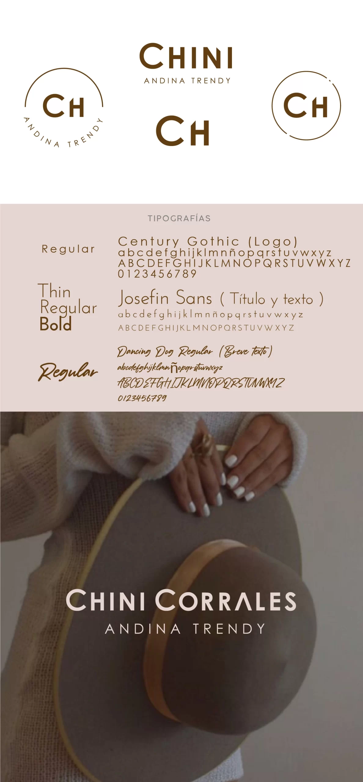 Tipografías elegidas para chini corrales