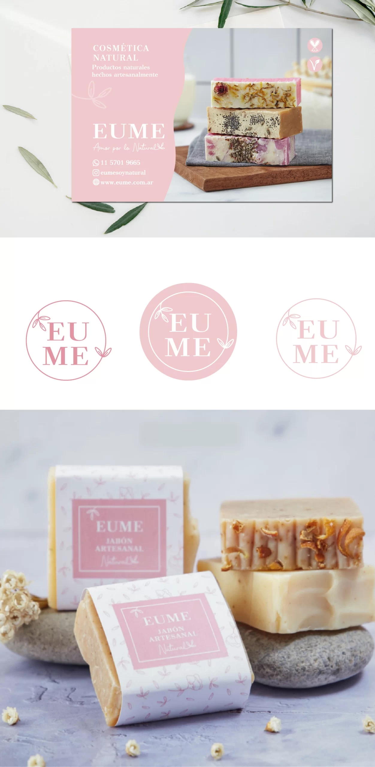 Distintas variantes de Logo, diseño de envoltorio para jabones