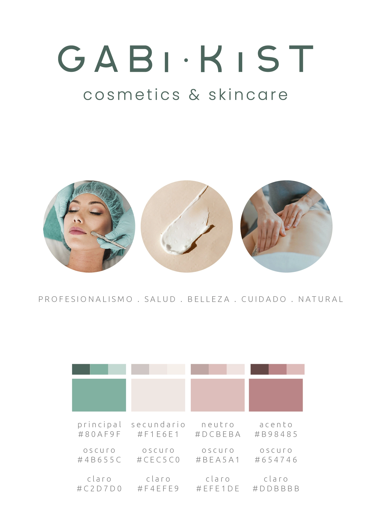 Paleta de color y logo ppal de Gabi Kist