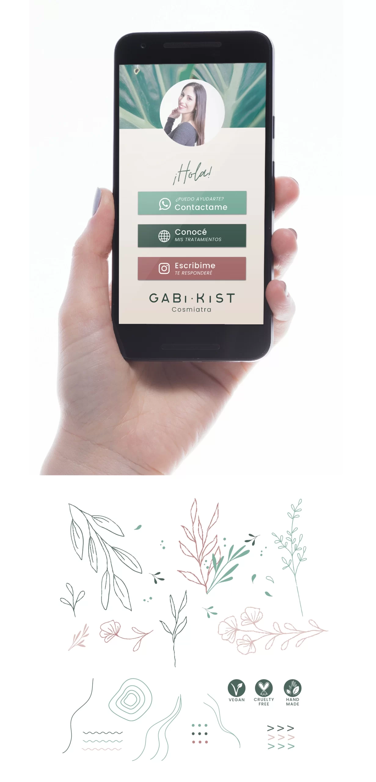 Elementos gráficos y tarjeta digital