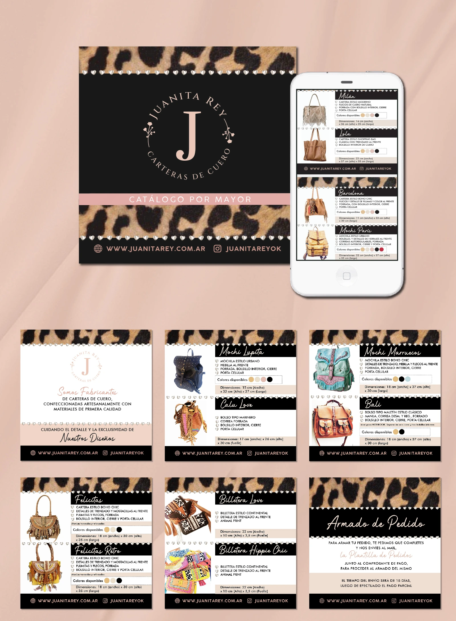 Diseño de catálogo digital con productos de Juanita Rey