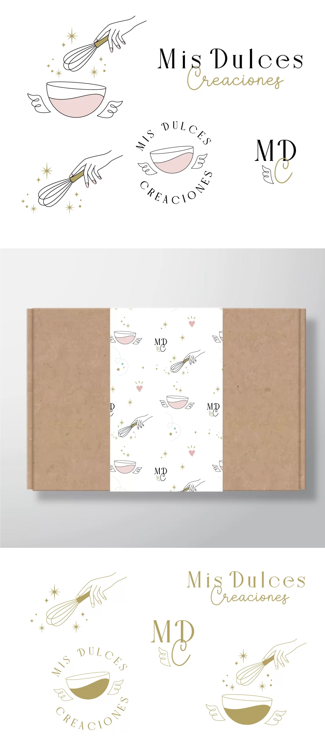 Variantes de logo Mis dulces creaciones
