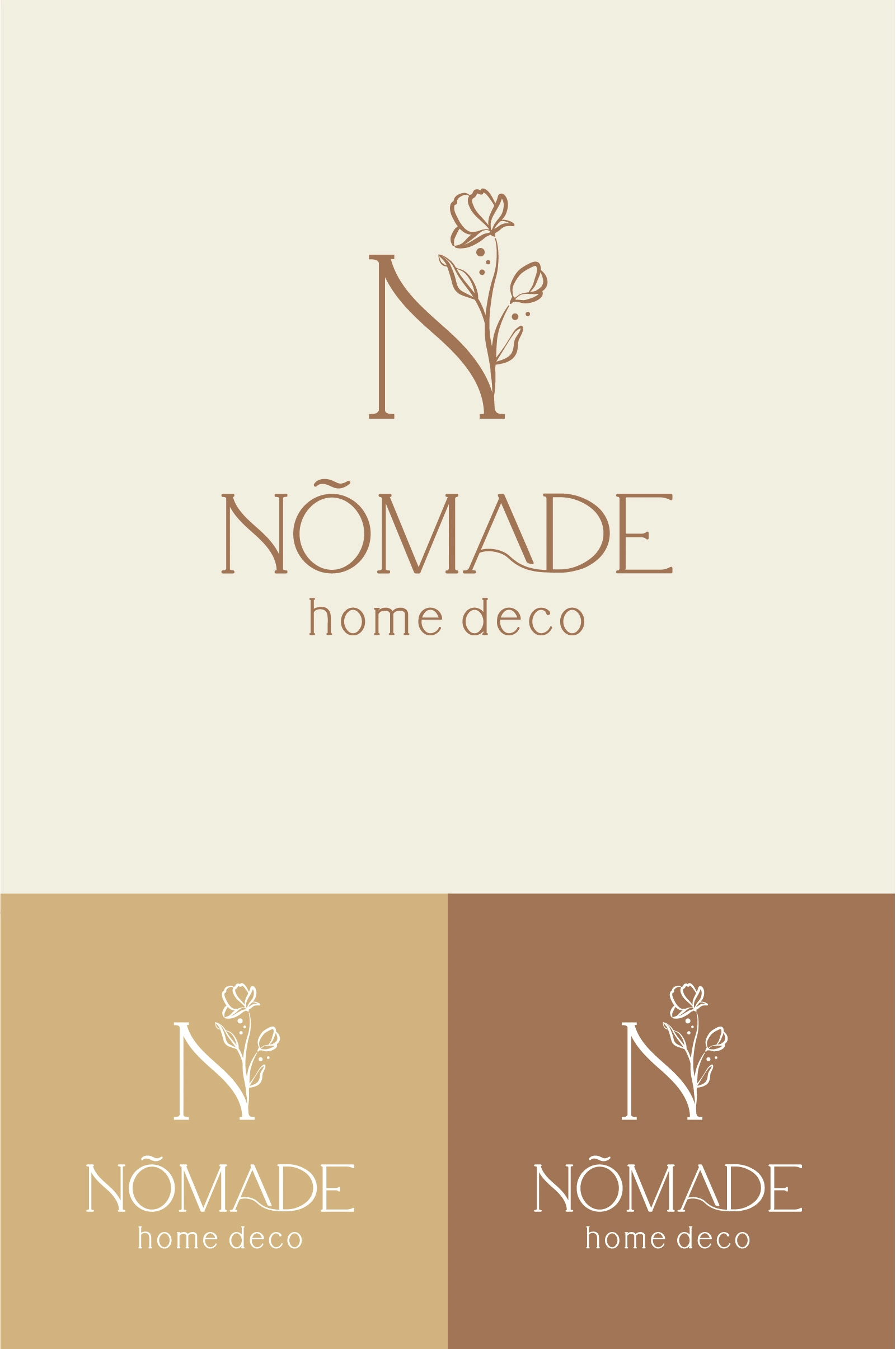 Diseño de logo principal de Nomade deco