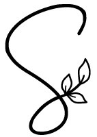 Letra S gestual con hojitas es el ícono o símbolo de Semilla