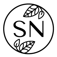 Logotipo circular en tinta negra de Ser Naturaleza